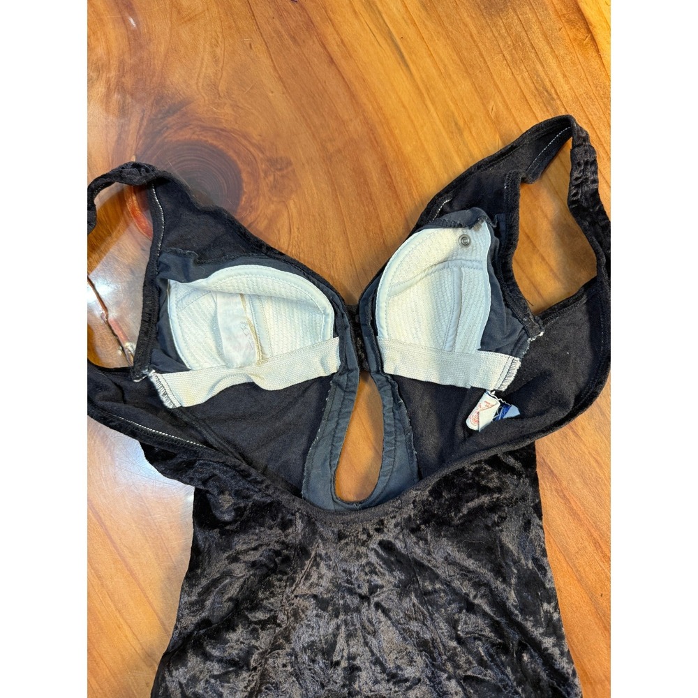 Vintage 60s 70s 1 Piece Swimsuit 9/10 Robby Fashions Beach Velour Keyhole Swim - Picture 4 of 11